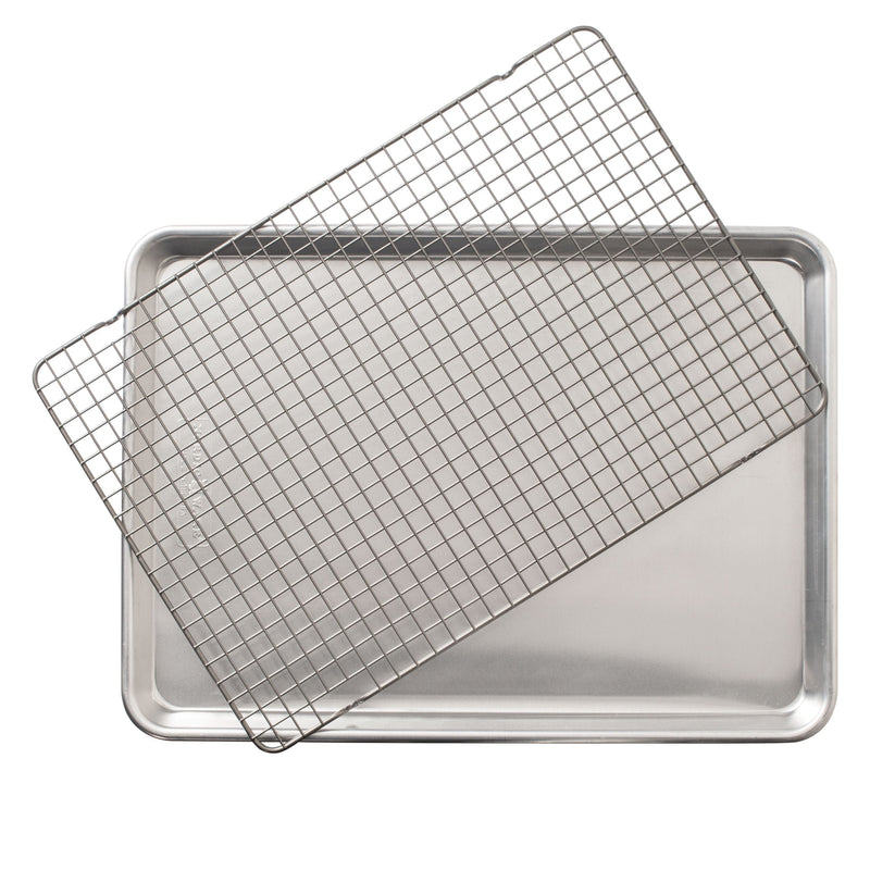 Ware Naturals Aluminum Half-Sheet with Oven-Safe Nonstick Grid, 2-pc R3O9