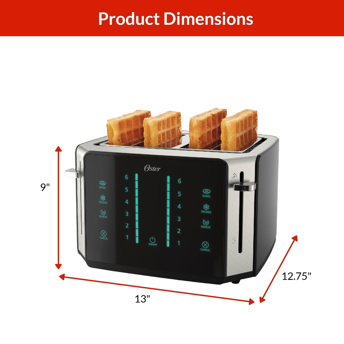 4-Slice Touchscreen Toaster with Easy Touch Technology Z6X9 - product image 3