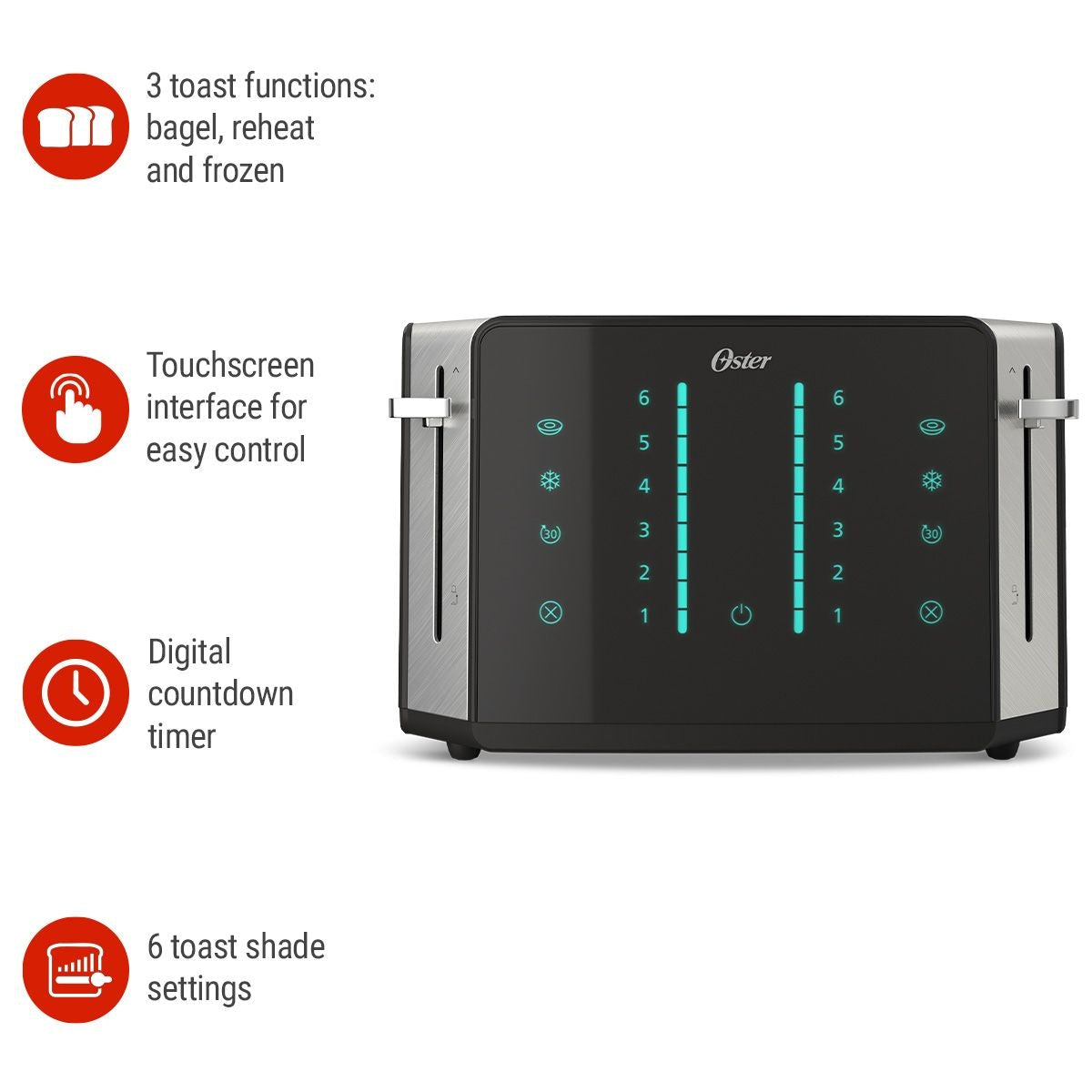 4-Slice Touchscreen Toaster with Easy Touch Technology Z6X9 - product image 4