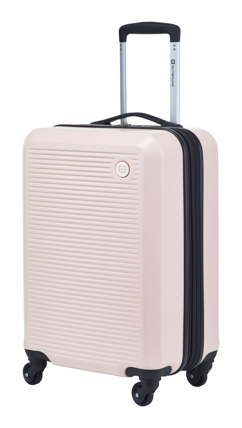 Hardside Carry-On Spinner Flex Travel Suitcase, Pink, 21-5/8-in H8Z6