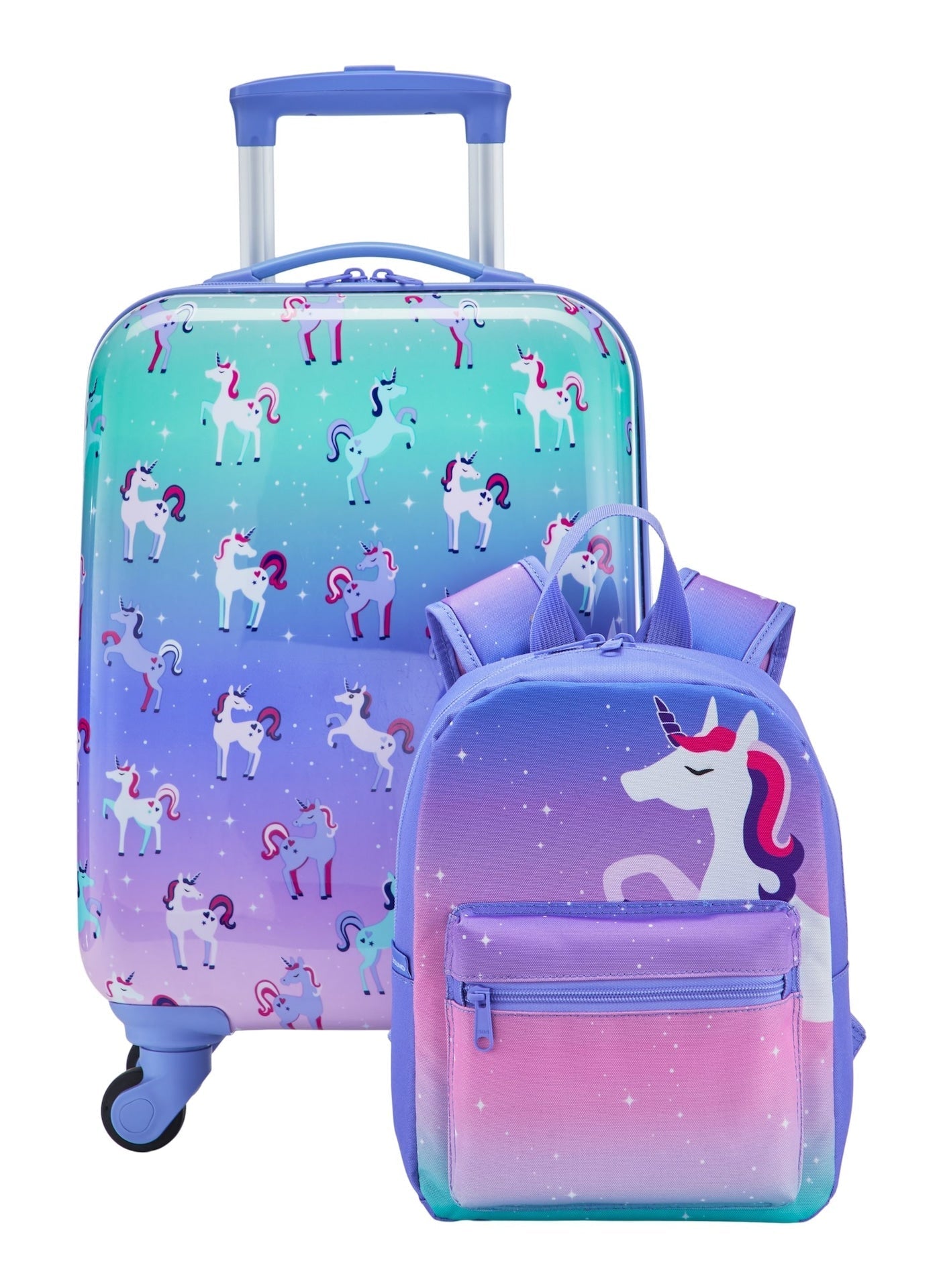 Kids Unicorn Hardside Luggage, 2-pc, Hardside Spinner Luggage, 23-in, Hardside Carry-On Spinner Flex Travel Suitcase,... X4T8 - product image 3