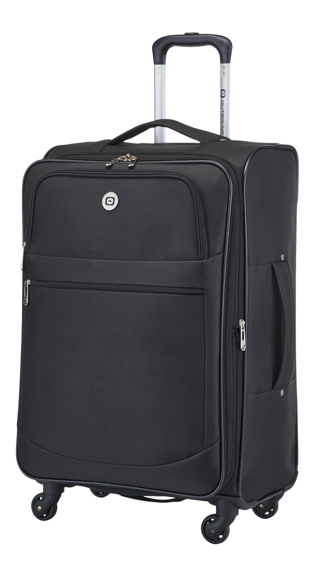 Softside Spinner Wheel Medium Travel Luggage Suitcase, Black, 24-in D9D3 - product image 1