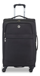 Softside Spinner Wheel Medium Travel Luggage Suitcase, Black, 24-in D9D3 - product image 2