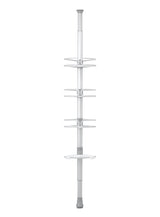 Aluminum Quick Extend Tension Pole Shower Caddy, Grey, 9-ft U3J5 - product image 1