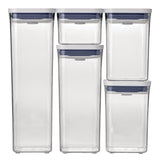 POP Starter Plastic Food Storage Container Set, Various Sizes, White, with Lid, 5 Count Q6D6 - product image 1