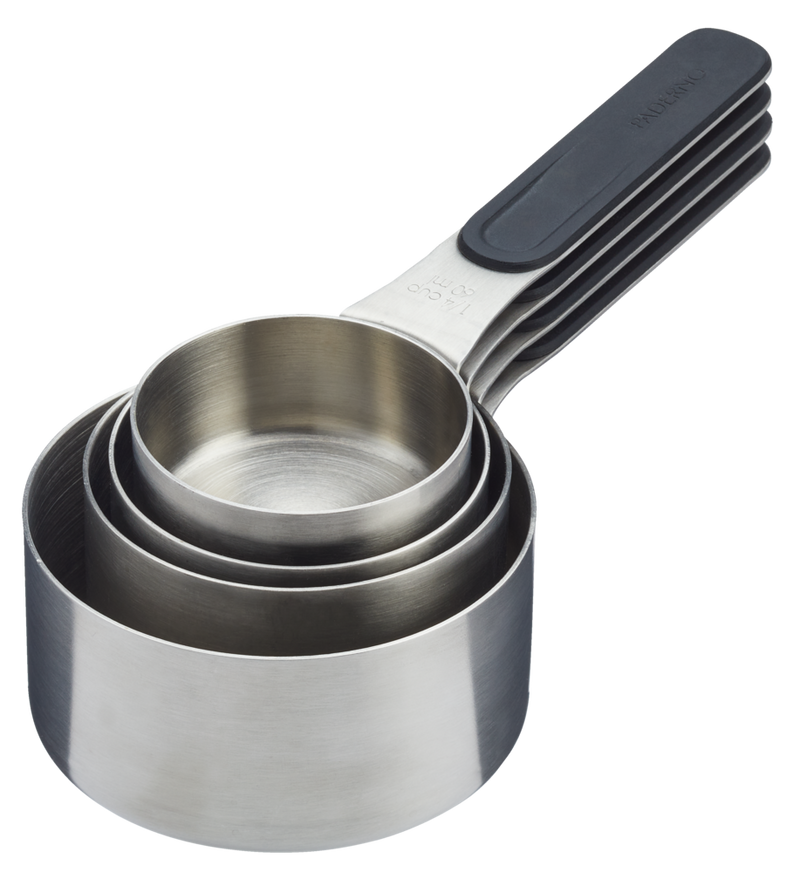 Stainless Steel Measuring Cups with Magnetic Handle, 4-pc O1H4
