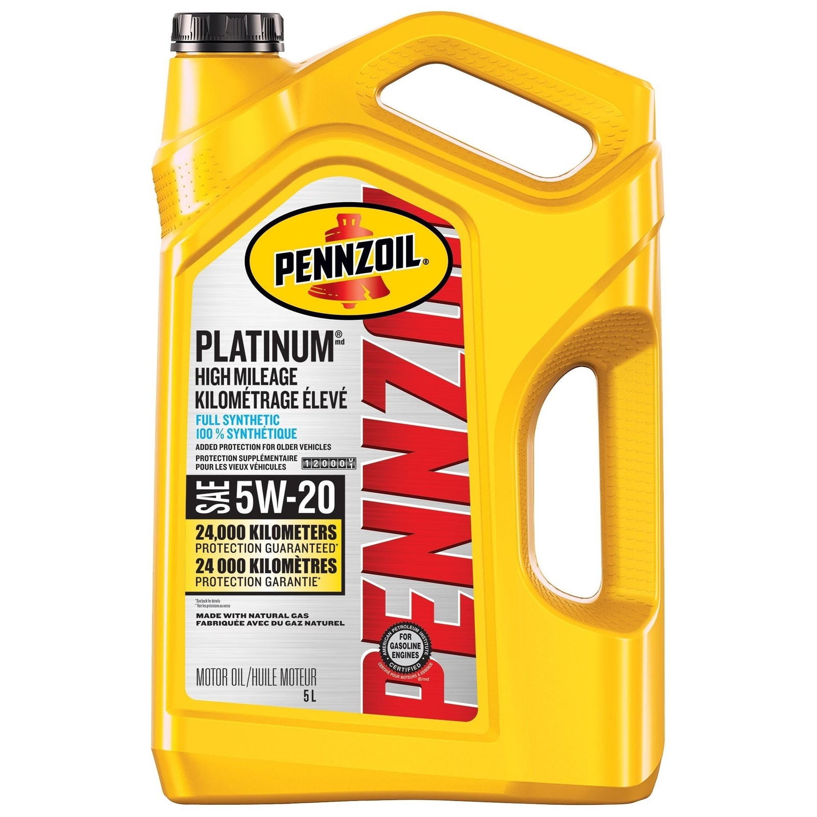 Platinum High Mileage 5W20 Synthetic Engine/Motor Oil, 5-L R2E8 - product image 1