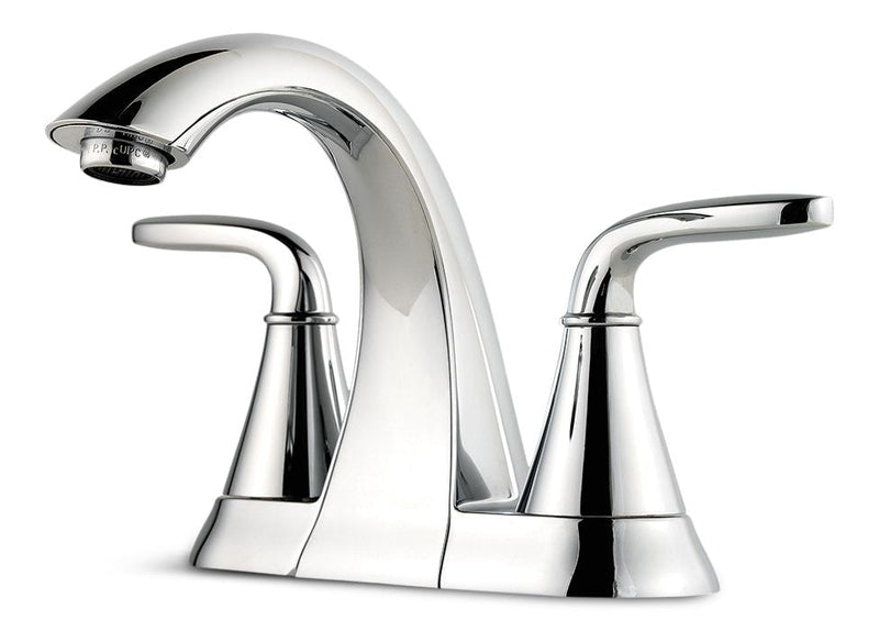 Pasadena Double Handle 4-in Centreset Bathroom Sink Faucet, WaterSense Certified, Chrome E9U0
