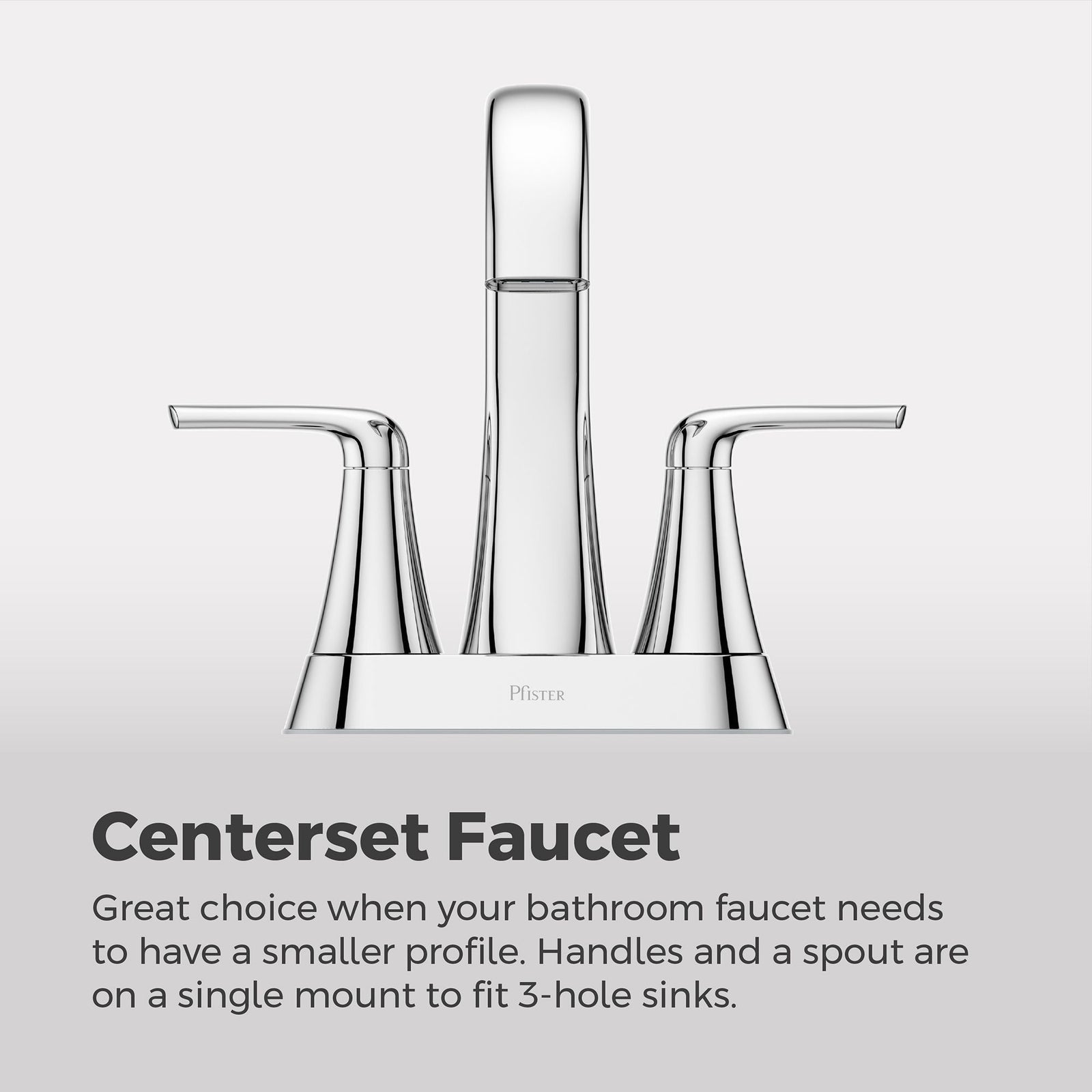 Raya 4-in Chrome Centerset Bathroom Sink Faucet T0S1 - product image 4