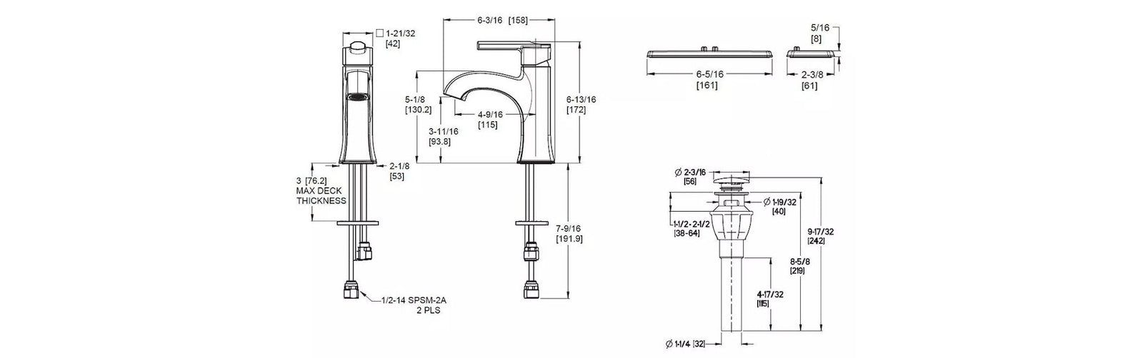 Vaneri Single Control Bath Faucet, Matte Black X4Q4 - product image 8