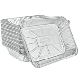 Foil Reusable Half Size Steam Baking Pan, Silver, 12-in, for Baking/Cooking/Steaming F0U3 - product image 2