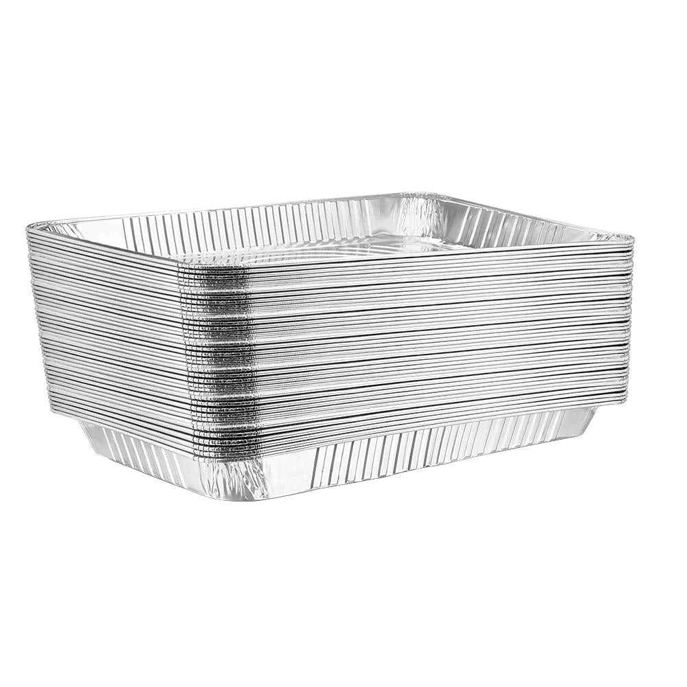 Foil Reusable Medium Size Steam Baking Pan, Silver, 20-in, for Baking/Cooking/Steaming B5Q1 - product image 1