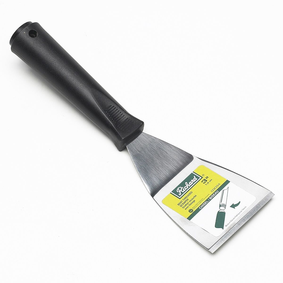 Bent Chisel Scraper with Threaded Handle For Extension Pole, Stainless Steel, 3-in B9Y5 - product image 1