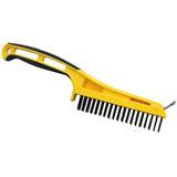 Carbon Steel Wire Bristle Brush with Metal Scraper, Removes Paint/Dirt/Rust L2X1 - product image 1