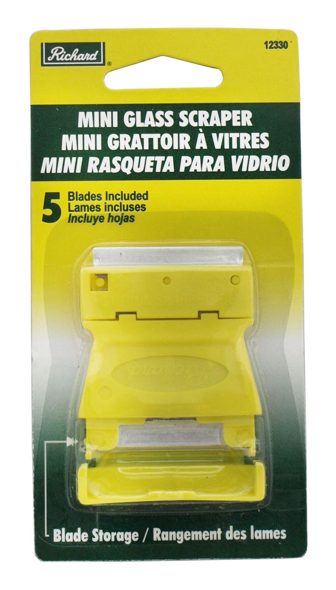 Mini Glass Scraper with Single Edge Razor Blades, 6-pc B9G8 - product image 1