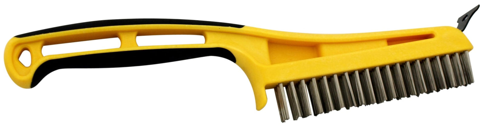 Stainless Steel Wire Bristle Brush with Metal Scraper, Removes Paint/Dirt/Rust G6E8 - product image 1