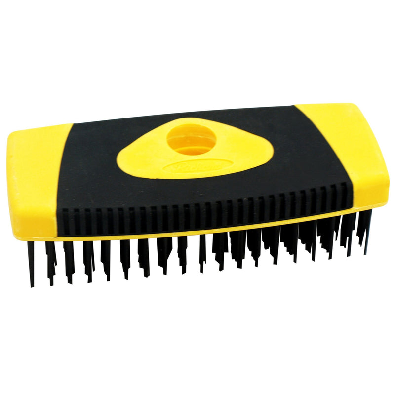 Wire Block Brush Cleans/Removes Paint, Rust & Dirt From Metal, 5.4 x 16.8-cm T6N0