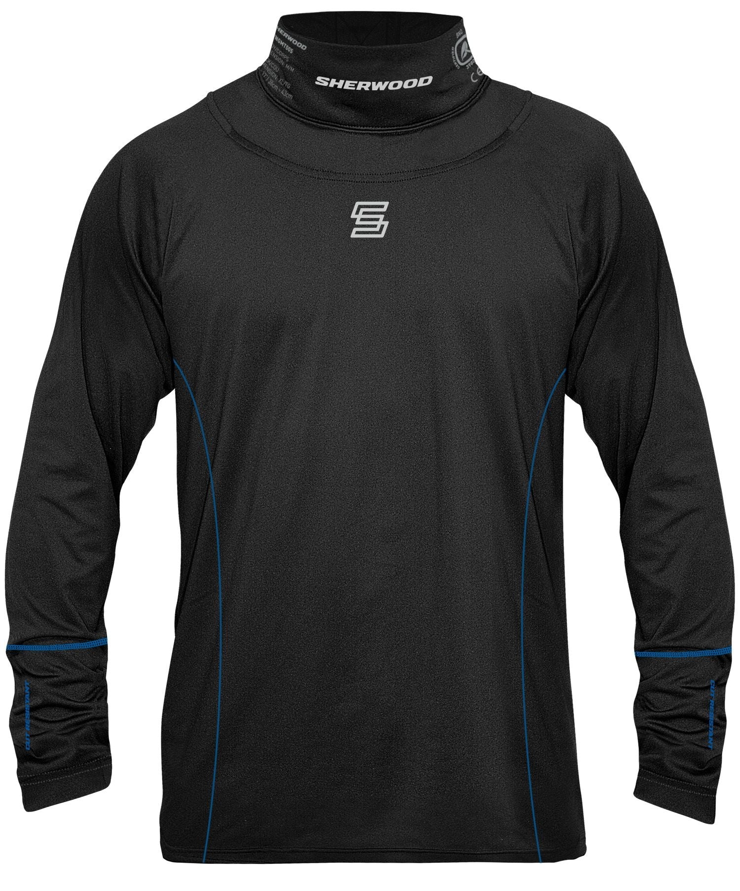 Hockey Long Sleeve Top with Integrated Neck Guard, Senior/Men, Black, Assorted Sizes E6J4 - product image 1