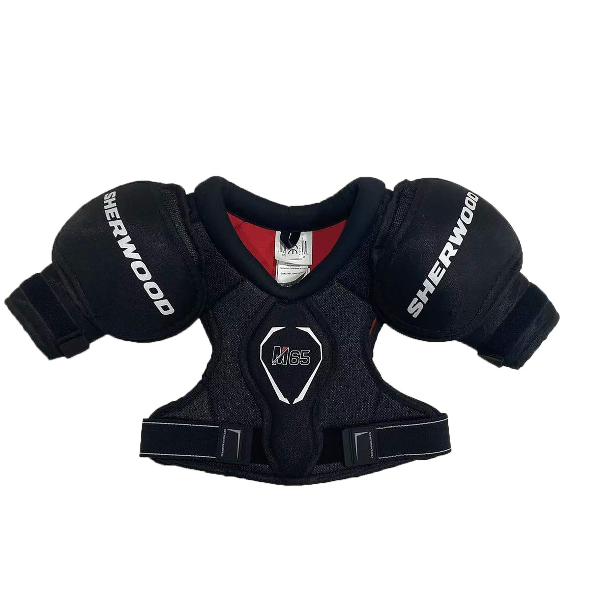 Rekker M65 Hockey Shoulder Pads, Youth, Black/Red, Assorted Sizes F2M1 - product image 1