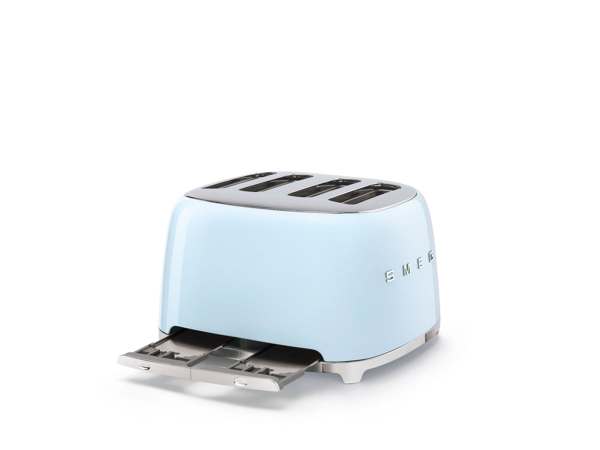 50s Retro Style Wide Slot Pop-up Toaster, 4-Slice, Pastel Blue O3V2 - product image 6