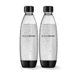 Slim Carbonating Bottle, Dishwasher Safe, BPA-Free, Black, 1-L, 2-pk V3O0 - product image 1