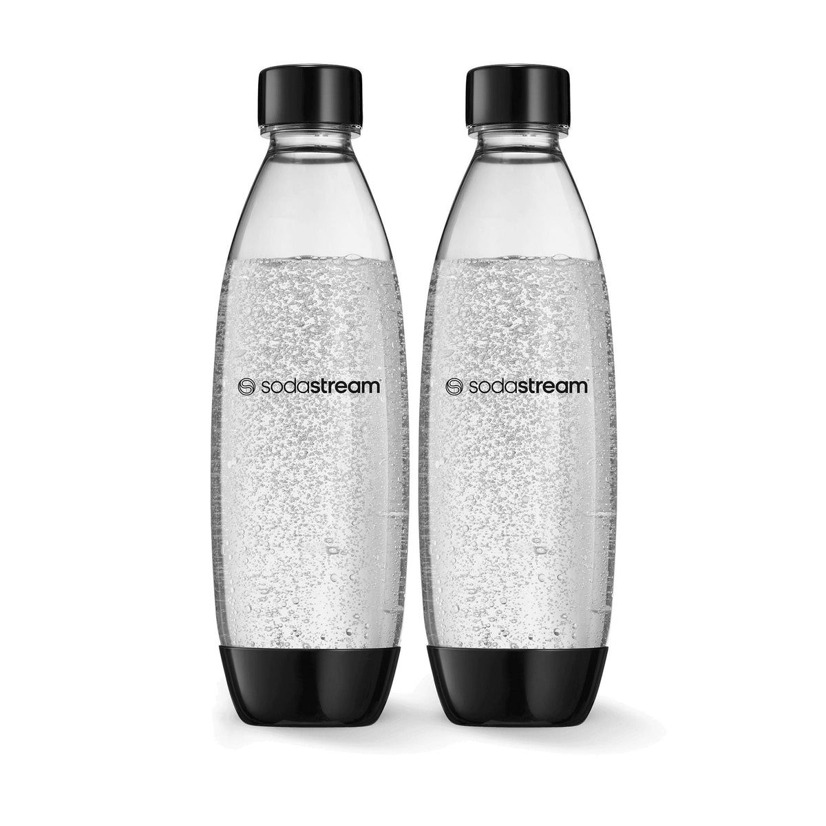 Slim Carbonating Bottle, Dishwasher Safe, BPA-Free, Black, 1-L, 2-pk V3O0 - product image 1