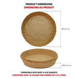 Round Non-Stick Parchment Paper Air Fryer Liner, 50-pk B5T8 - product image 6