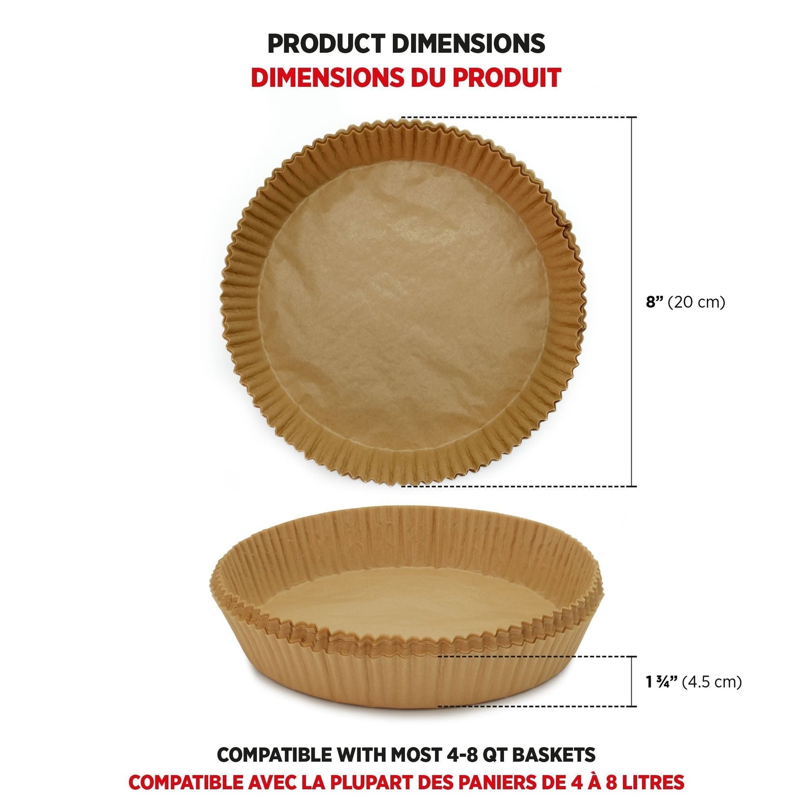 Round Non-Stick Parchment Paper Air Fryer Liner, 50-pk B5T8 - product image 6