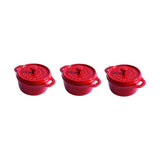 3 piece Cocotte Set Cherry Q1W0 - product image 1