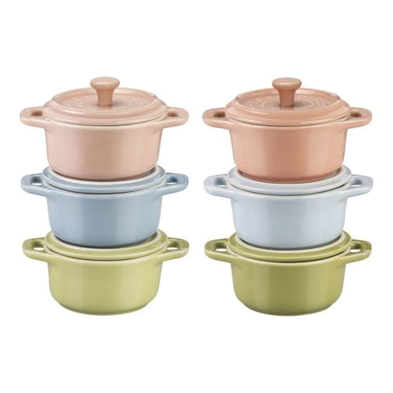 Non-Stick Ceramic Mini Macaron Cocotte Set, 6-pc G2M8