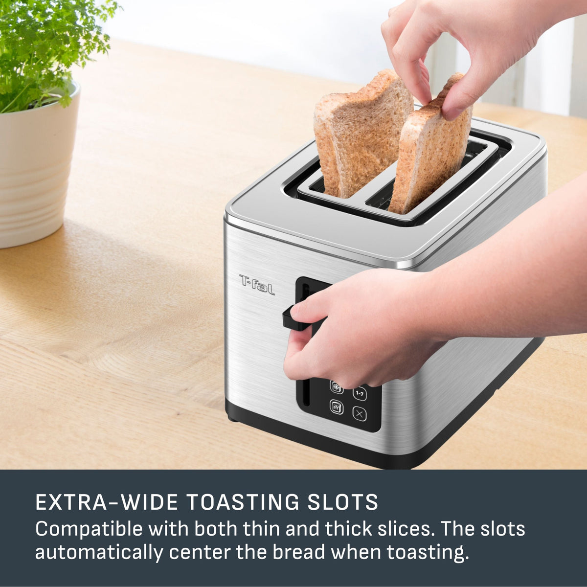 2-Slice Stainless Steel Digital Toaster, Extra wide slots, 7 Browning levels R4O6 - product image 7