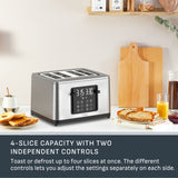 4-Slice Stainless Steel Digital Toaster, Extra wide slots, 7 Browning levels S1D1 - product image 5