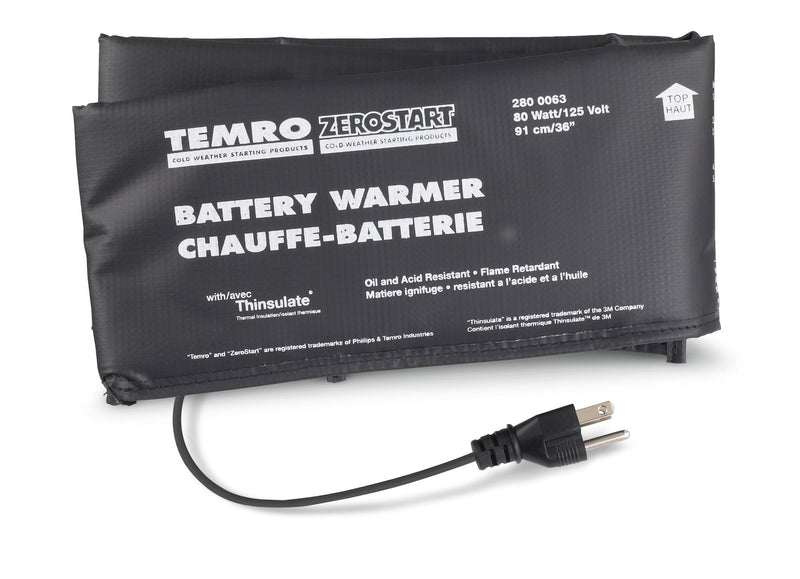 Zerostart 2800063 Battery Warmer/Blanket, 80W, 36-in D2K0