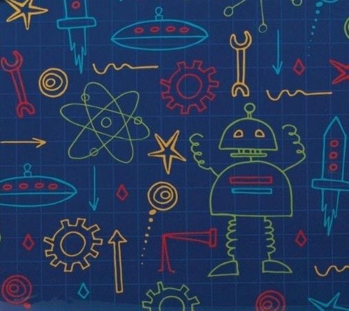 Kids Standard Insulated Soft Reusable Lunch Bag, Robot Doodles H8Q0 - product image 1