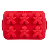 Dishwasher Safe Red Silicone Gingerbread Pan, 6-pk Z7P8 - product image 1