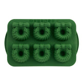 Green Steel/Silicone Wreath Cake Pan, 6-pk V3Y5 - product image 1
