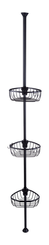 Type A Adjustable 3-Basket Rust-Proof Aluminum Shower Pole Caddy, Various Colours T3T5 - product image 1