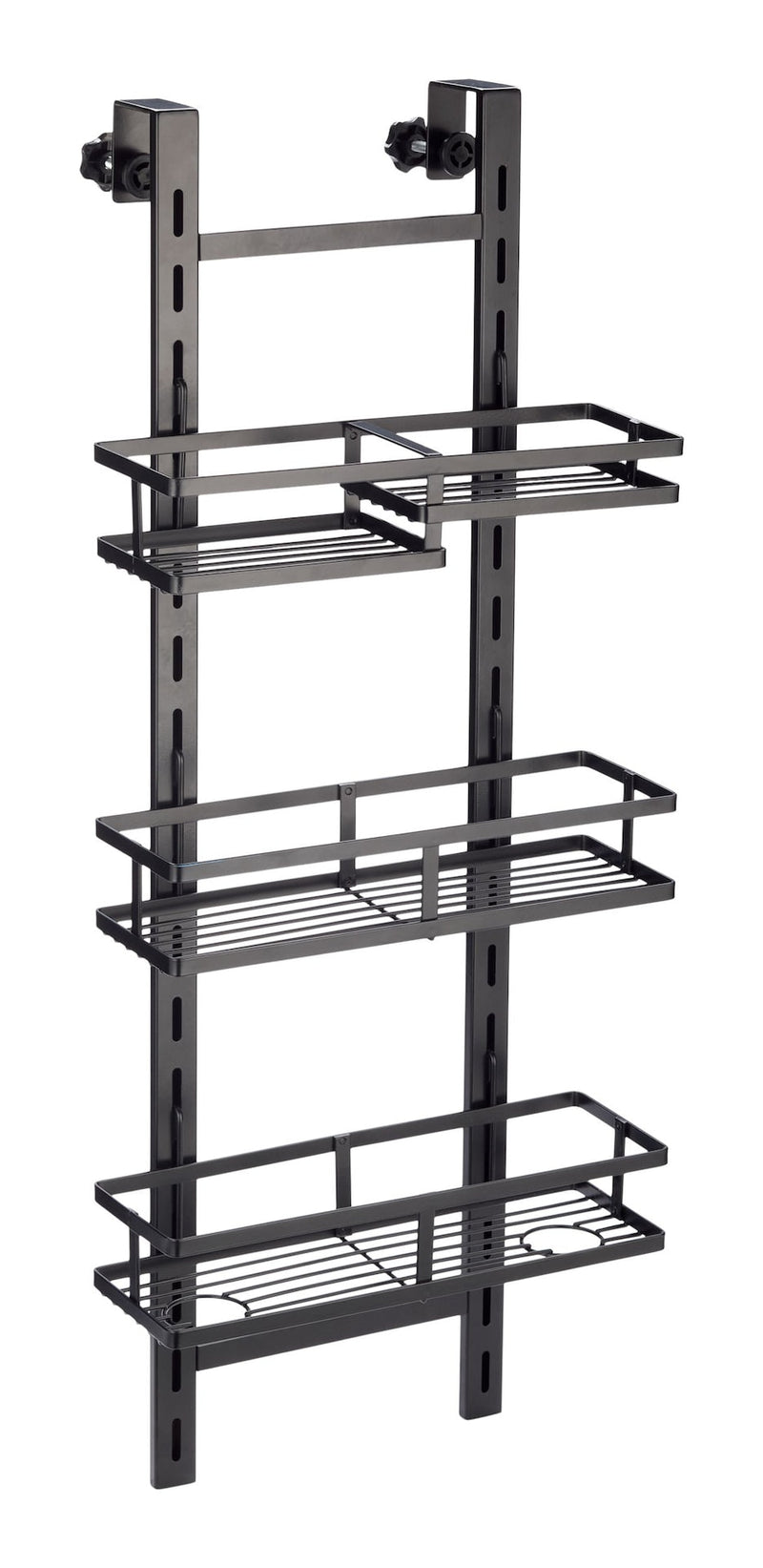 Type A Over-The-Door Adjustable Shower Caddy, Black F5V8