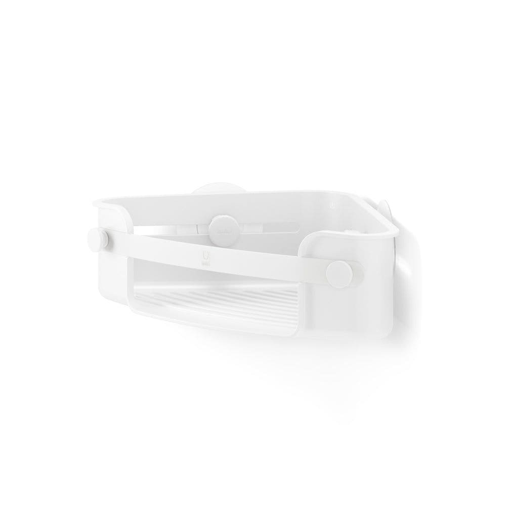 Flex Gel-Lock Rust-Resistant Corner Shower Caddy, with Hooks, White C4D6 - product image 1