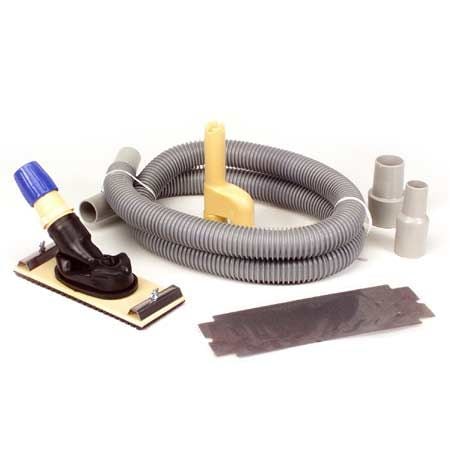 Dust-Free Sander Kit with 6-in Hose, Shop-Vac/Vacuum Adaptors & Medium Grit Sandpaper F9B0