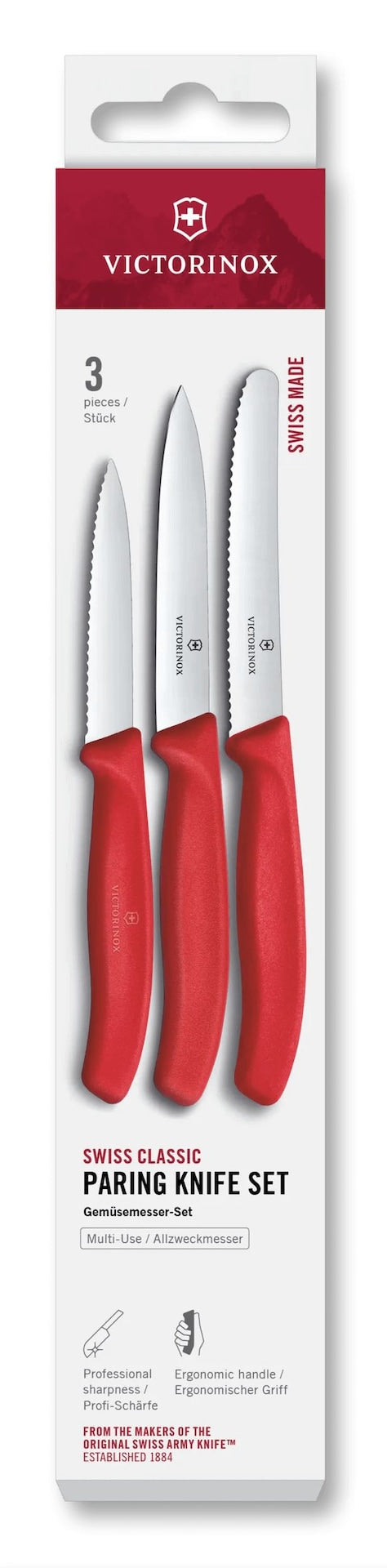 Paring Knife Set with Non-Slip Handles, 3-pc B7D1 - product image 1