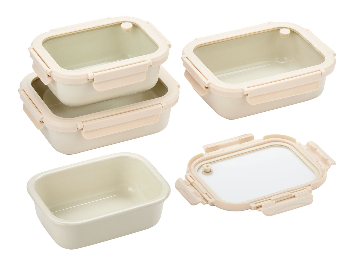 Ceramic Food Containers, Cream, 8-pc B7J2 - product image 1