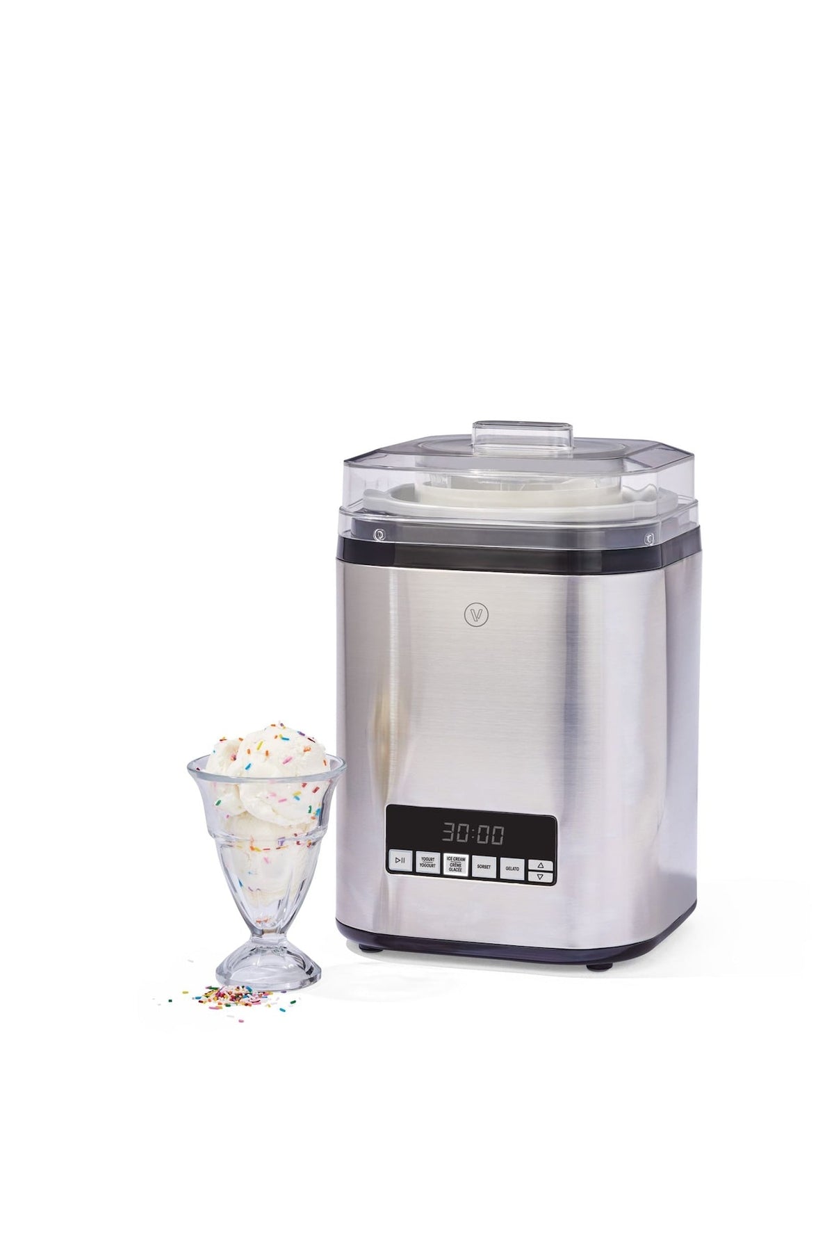 Digital Ice Cream Maker, 4-in-1 Ice Cream & Frozen Treat Maker, Stainless Steel, 1.9-L J0O0 - product image 1