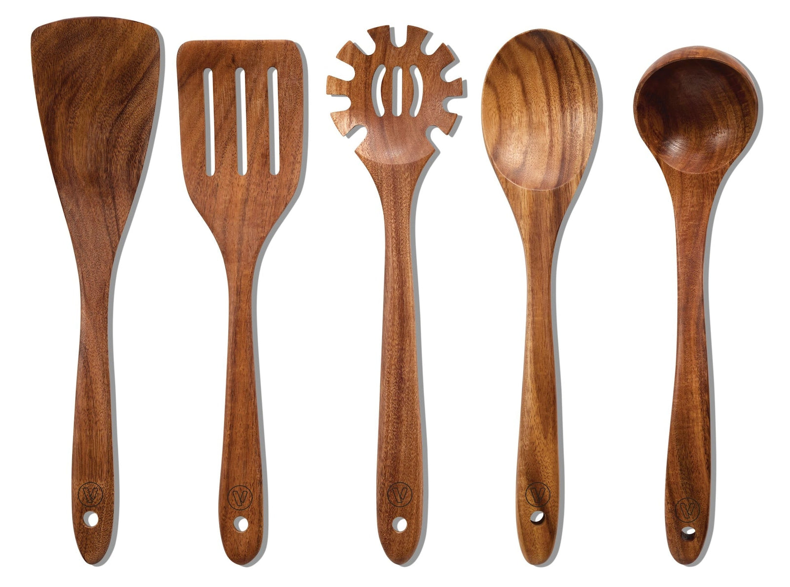 Solid Acacia Wood Utensil Set, 5-pc E1X2 - product image 1