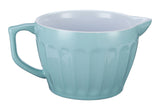 White/Blue Ceramic Batter Bowl, 2.5-qt O9P3 - product image 1