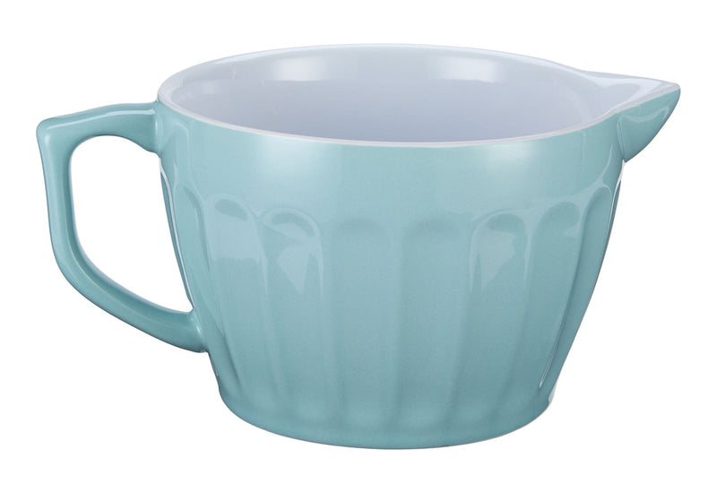 White/Blue Ceramic Batter Bowl, 2.5-qt O9P3
