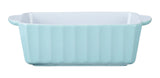 White/Blue Ceramic Loaf Baking Dish, 1-lb R6L1 - product image 1