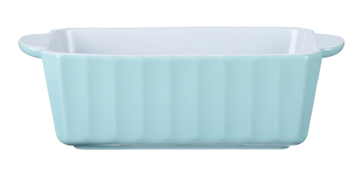 White/Blue Ceramic Loaf Baking Dish, 1-lb V3G5 - product image 1