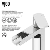 Amada Single Handle Vessel Single Hole Bathroom Sink Faucet, WaterSense Certified, Chrome G2Q0 - product image 3