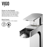 Amada Single Handle Vessel Single Hole Bathroom Sink Faucet, WaterSense Certified, Chrome G2Q0 - product image 5